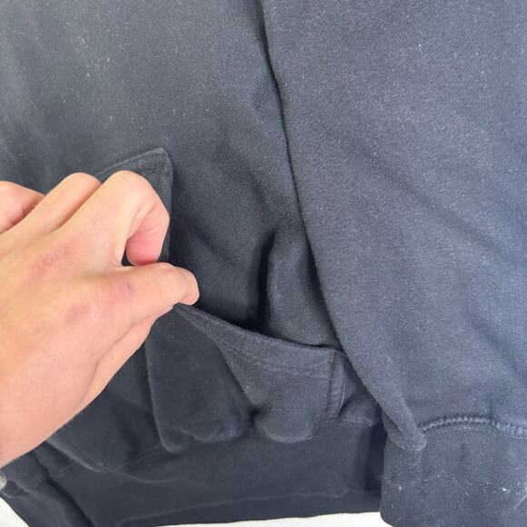 Vintage 90s University of Iowa Hawkeyes Pro-Weave Hoodie Men XS Black Sweatshirt - Picture 3 of 6